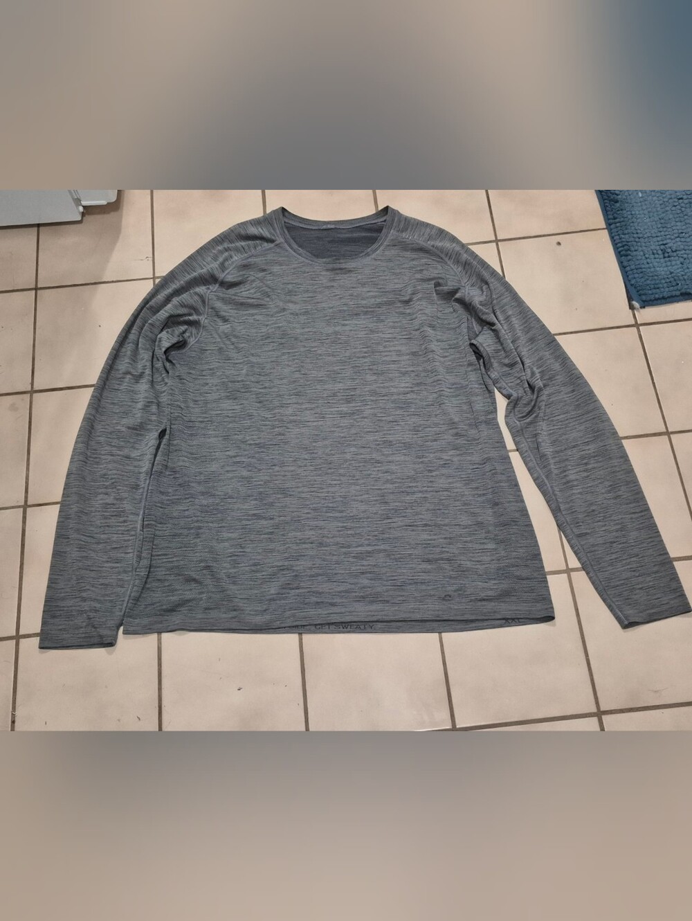 Lululemon Men's Seamless Long Sleeve Training Shirt Grey XXL